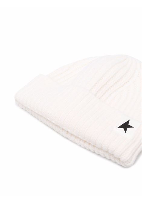 Berretto a costine con toppa a stella in bianco Golden goose - unisex GOLDEN GOOSE | GUP01035P00060110190